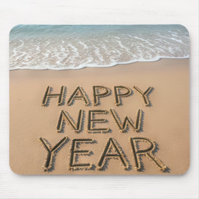 Happy New Year Seashore Mousepad (Vorne)