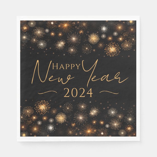 Happy New Year Serviette (Vorderseite)