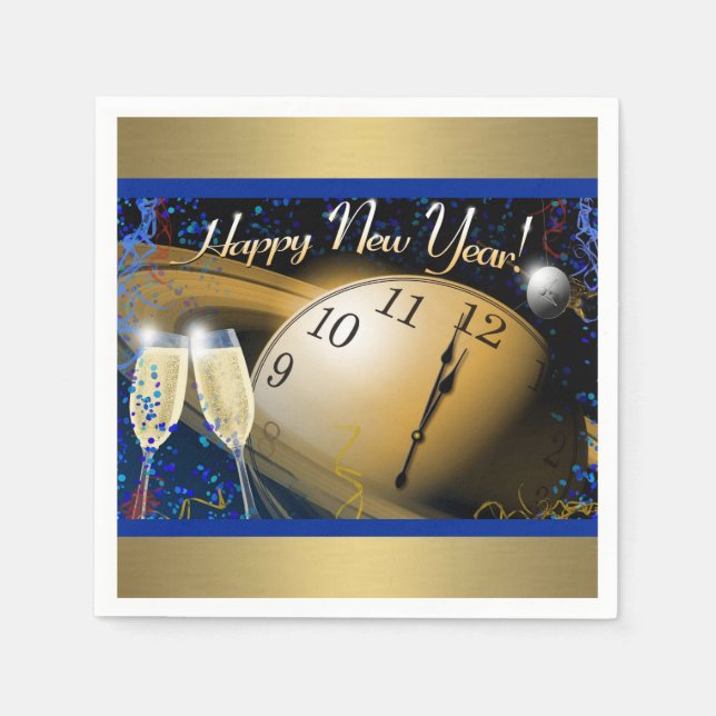 Happy New Year Serviette (Vorderseite)