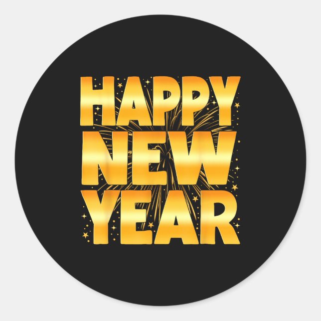 Happy New Year Shirt Family New Years Eve Party Fi Runder Aufkleber (Vorderseite)