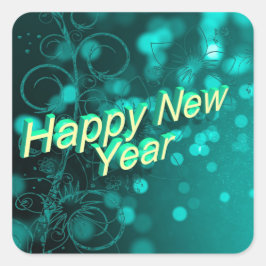 Happy New Year square sticker