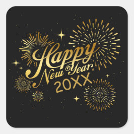 Happy New Year Square Sticker