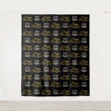 Happy New Year Step and Repetier Party Backdrop