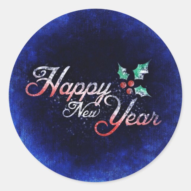 Happy New Year Sticker (Vorderseite)