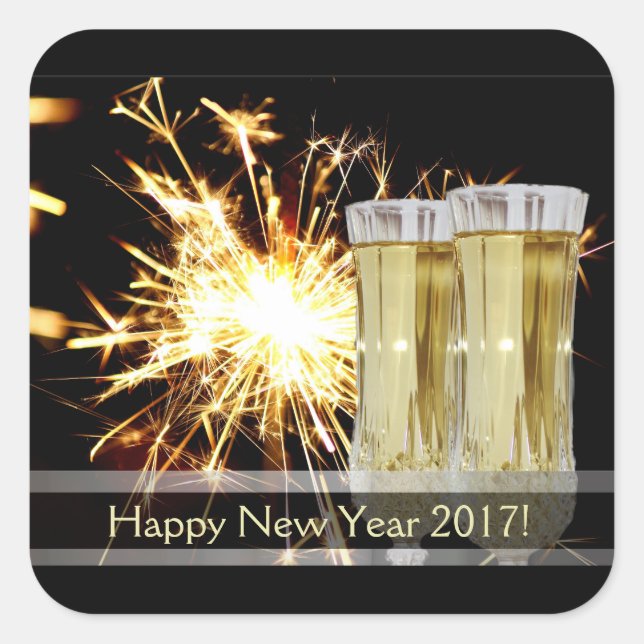 Happy New Year Stickers (Vorderseite)