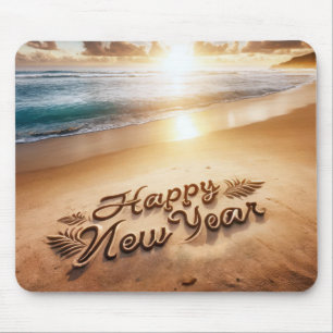 Happy New Year Sunrise Mousepad