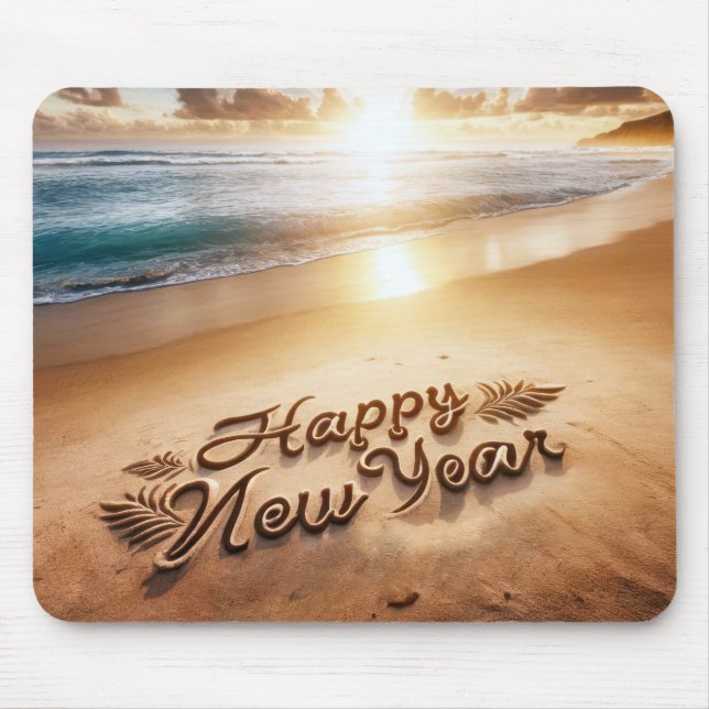 Happy New Year Sunrise Mousepad (Vorne)