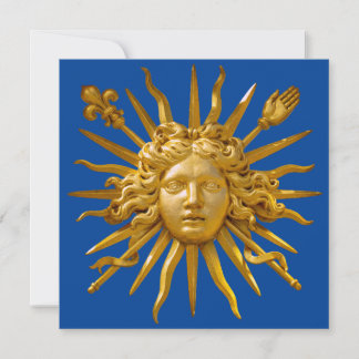Happy New Year / Symbol von Louis XIV der Sonnenkö Feiertagskarte