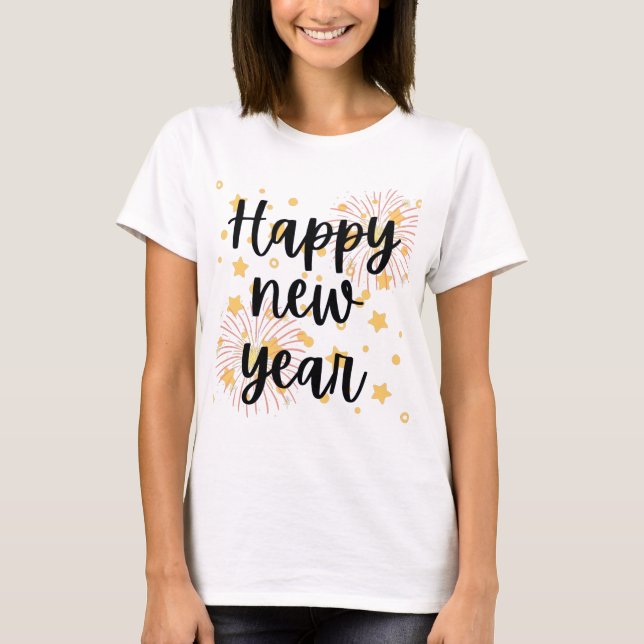 Happy New Year T-Shirt (Vorderseite)