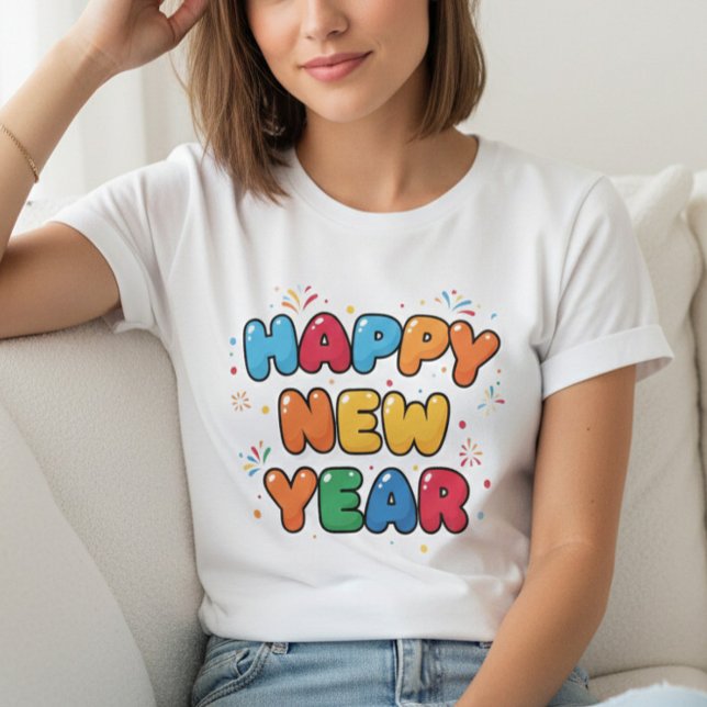 Happy New Year T-Shirt – Elegant Modern Festive (Von Creator hochgeladen)