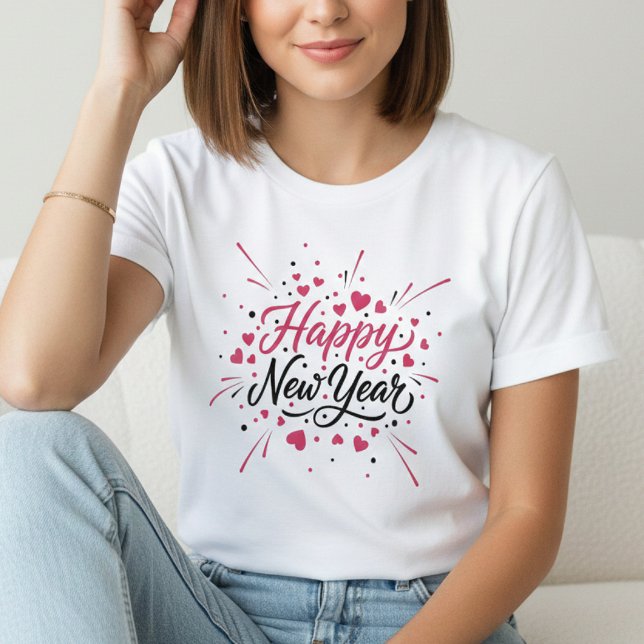 Happy New Year T-Shirt – Elegant Modern Festive (Von Creator hochgeladen)