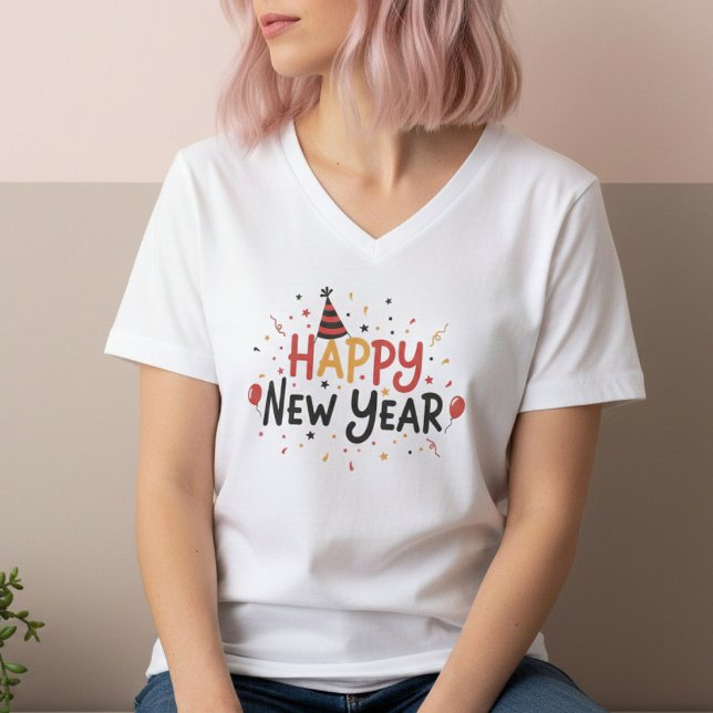 Happy New Year T-Shirt – Elegant Modern Festive (Von Creator hochgeladen)