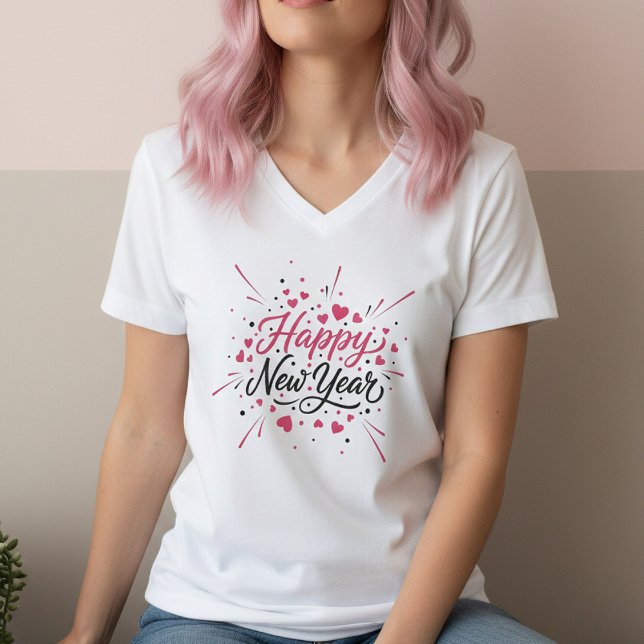 Happy New Year T-Shirt – Elegant Modern Festive (Von Creator hochgeladen)