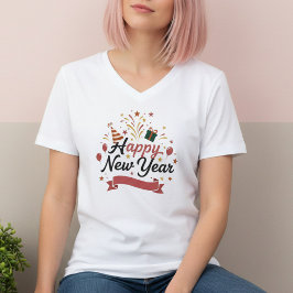 Happy New Year T-Shirt – Elegant Modern Festive