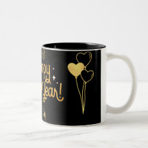 "Happy New Year Tasse - Gold Balloon Design auf Bl