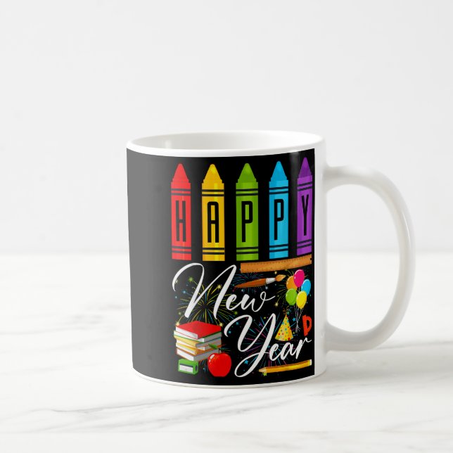 Happy New Year Teacher Fireworks New Years Eve Par Kaffeetasse (Rechts)