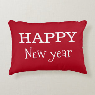 "Happy New Year" Throw Accent Pillow Dekokissen