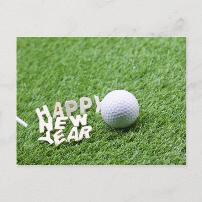 Happy New Year to Golfer Postkarte (Vorderseite)
