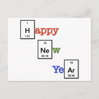 Happy New Year to your chemist friends Feiertagspostkarte
