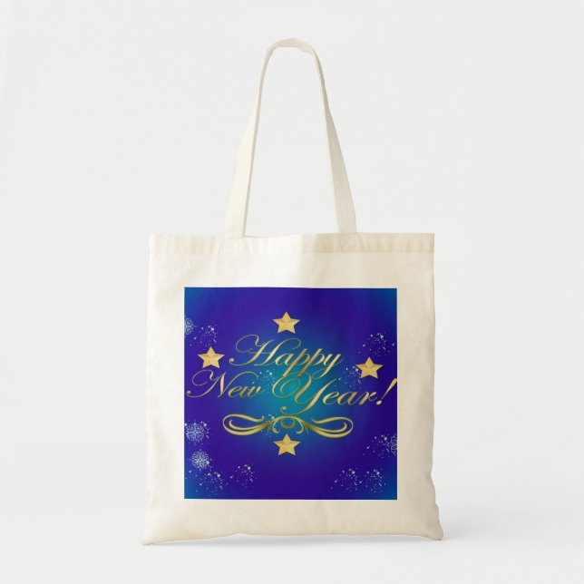 Happy New Year Tote Bag Tragetasche (Vorne)