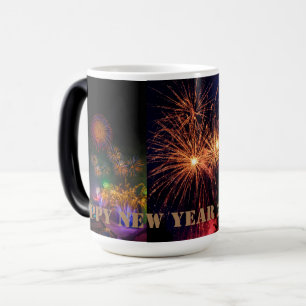 Happy New Year Two-Tone-Kaffee-Tasse Verwandlungstasse