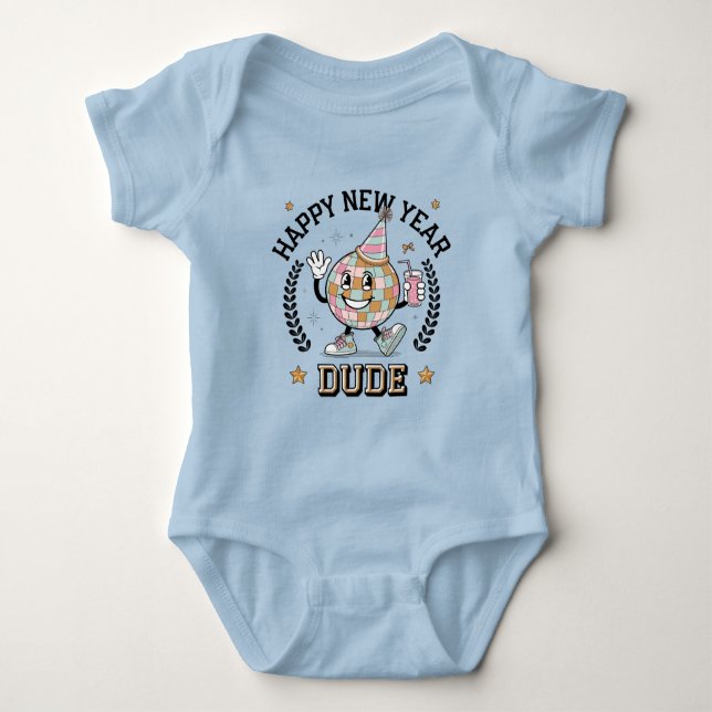 Happy New Year Typ Baby Boy Bodysuit Gift Baby Strampler (Vorderseite)