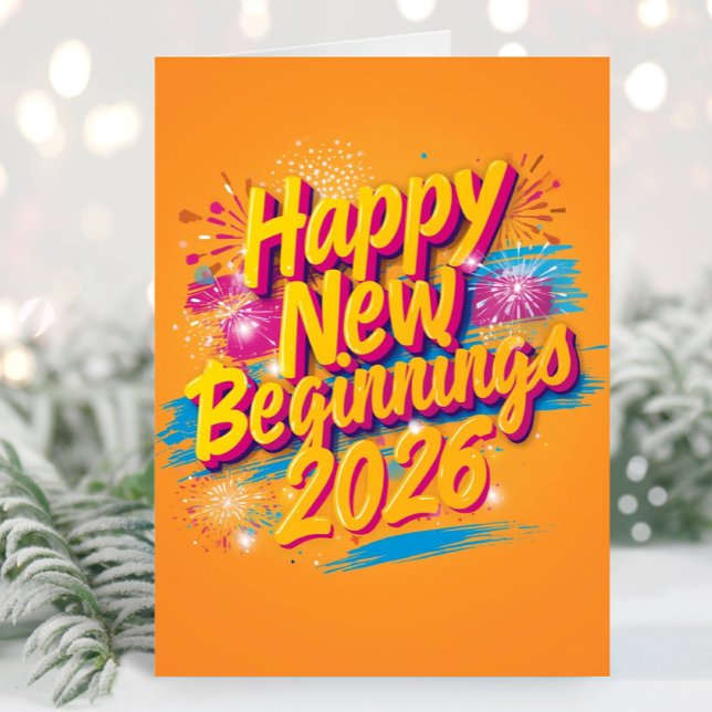 Happy New year vibrant colorful  Card Karte (Von Creator hochgeladen)