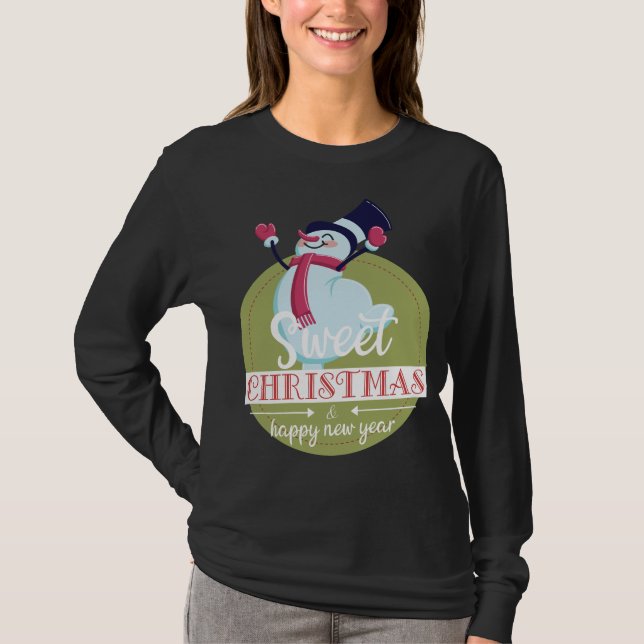 Happy New year with Christmas T-Shirt (Vorderseite)