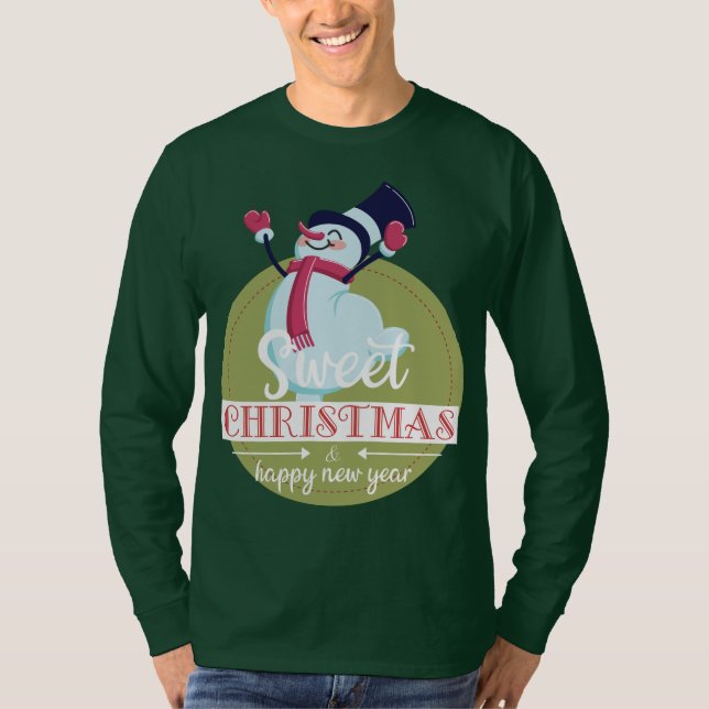 Happy New year with Christmas T-Shirt (Vorderseite)