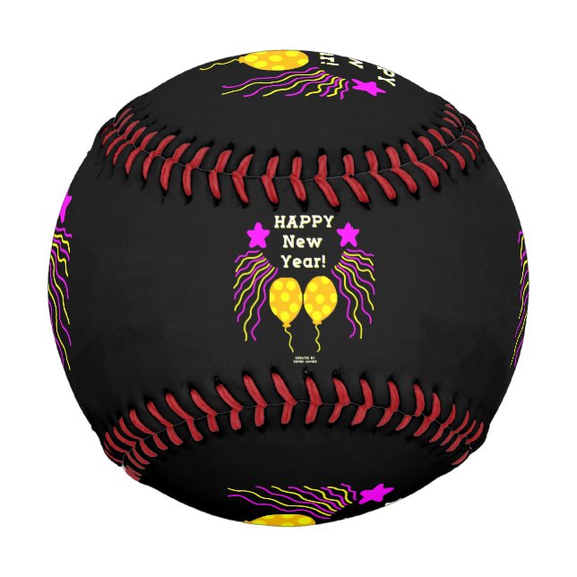 Happy New Year wünscht Baseball (Vorderseite)
