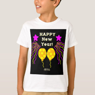 Happy New Year wünscht Boys White Basic T Shirt