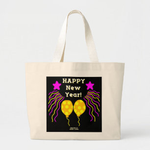 Happy New Year wünscht Jumbo-Tasche Jumbo Stoffbeutel