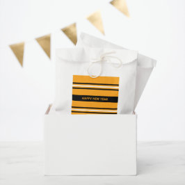 Happy New Year Yellow and Black Geschenktütchen