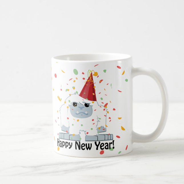 Happy New Year Yeti Tasse (Rechts)