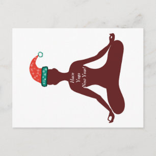 Happy New Year Yoga Foto Card Feiertagspostkarte