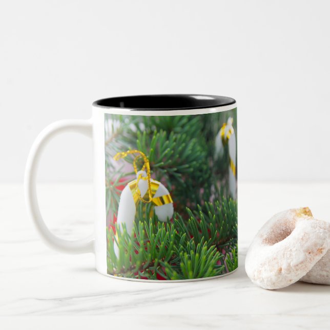 Happy New Year Zweifarbige Tasse (Mit Donut)