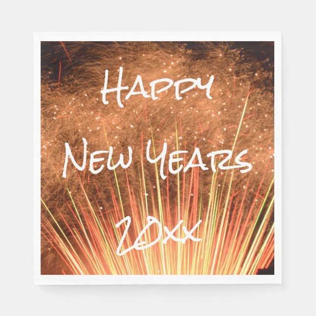 Happy New Years 20xx Fireworks Serviette (Vorderseite)