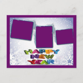 Happy New Year's Add Your Fotos Postcard Feiertagspostkarte