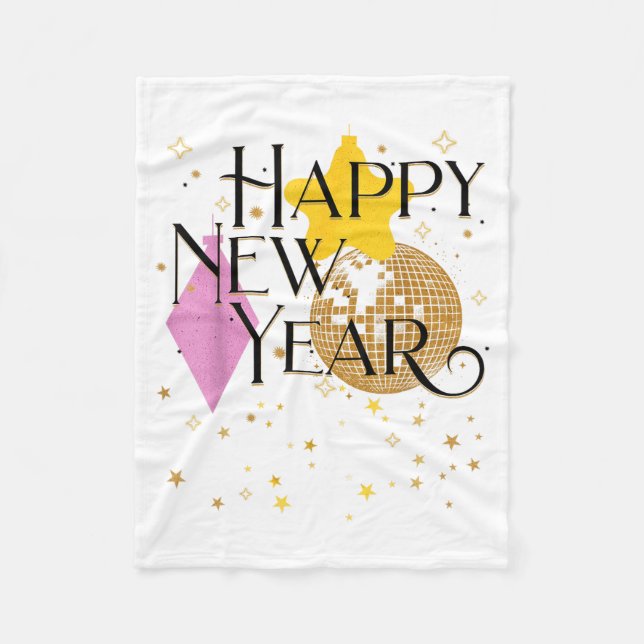 Happy New Years Eve Party Supplies 2026 Matching M Fleecedecke (Vorderseite)