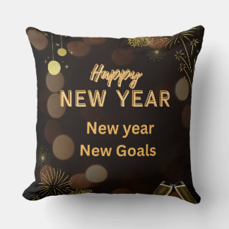 Happy new yearThrow Pillow design.instant download Kissen