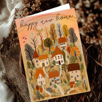 HAPPY NEW ZUHAUSE Autumn Country Village Illustrat