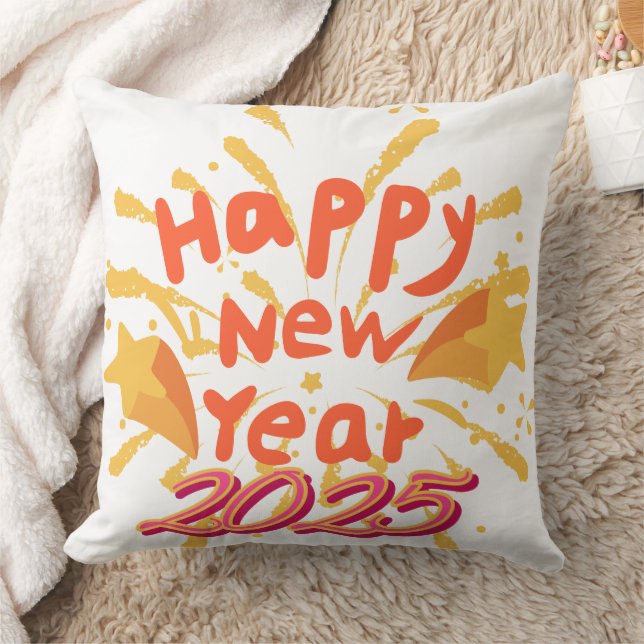 Happy Newyear 2025 Kissen (Decke)