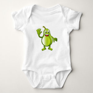 Happy niedlich Birn-Fruchtcharakter Baby Strampler