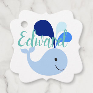 Happy Niedlich Blue Whale Geschenkanhänger