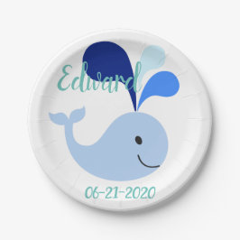 Happy Niedlich Blue Whale Pappteller