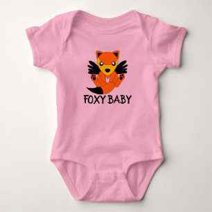 Happy Niedlich Foxy Heart Wings Adorable Sweet Baby Strampler