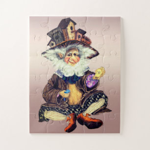 Happy Niedlich Gnome Lieben Birds - Fantastisches Puzzle