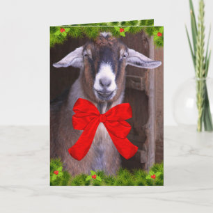 Happy Niedlich Goat Christmas Feiertagskarte