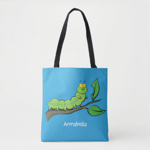 Happy niedlich Green Raupe Cartoon Illustration