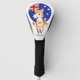 Happy Niedlich Kangaroo Personalisierter Golf Head Headcover